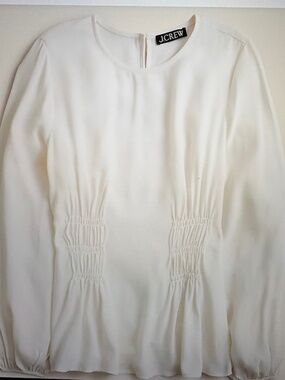 NWT J Crew Shirred-waist top in viscose crepe